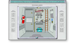 Rear cab environment with emergency equipment